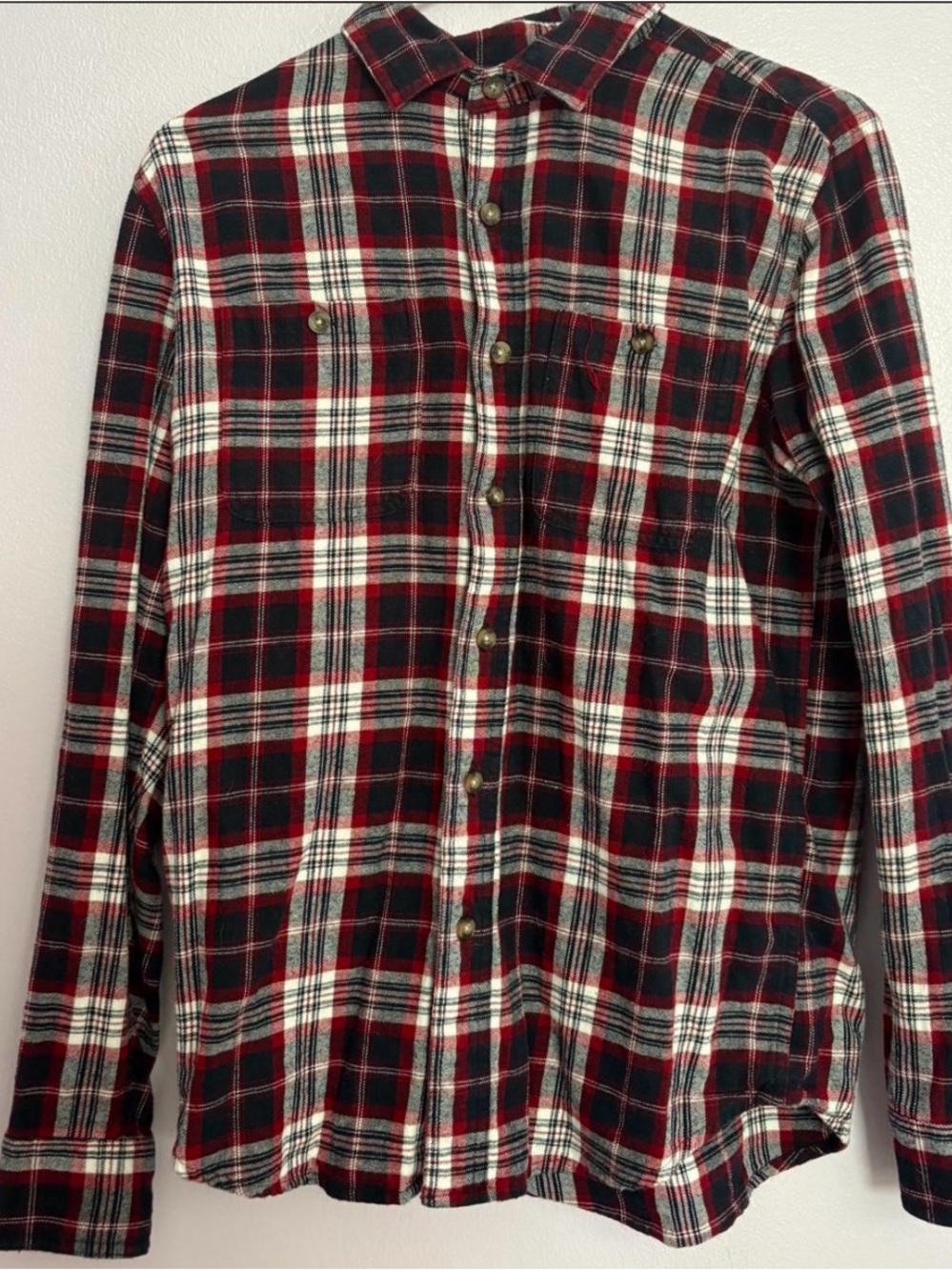Roebuck & Co. Heritage Supply Co. Red Plaid Flannel Button-Up Shirt